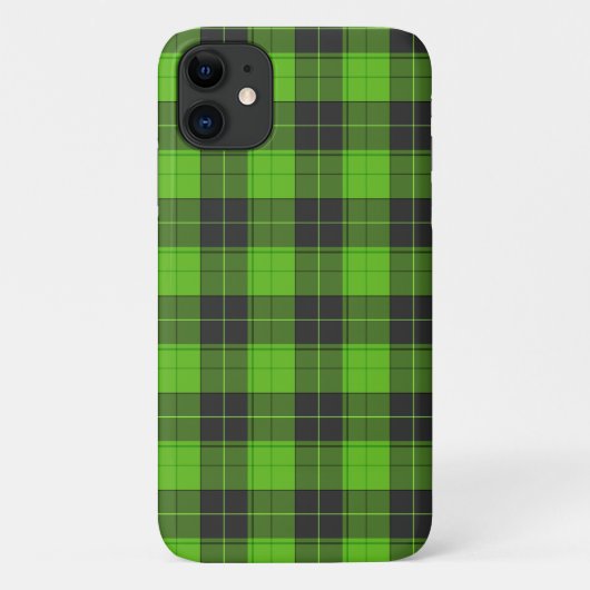 Einfaches Tartan-Muster in dunkelgrün Case-Mate iPhone Hülle (Rückseite)
