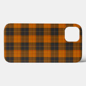 Einfaches Tartan-Muster in dunkelorange Case-Mate iPhone Hülle (Rückseite (Horizontal))