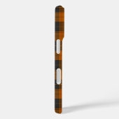 Einfaches Tartan-Muster in dunkelorange Case-Mate iPhone Hülle (Rückseite / Rechts)