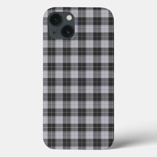 Einfaches Tartan-Muster in Grau Case-Mate iPhone Hülle (Rückseite)