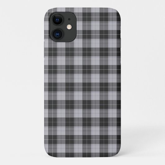 Einfaches Tartan-Muster in Grau Case-Mate iPhone Hülle (Rückseite)