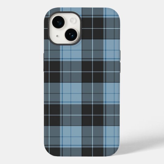 Einfaches Tartan-Muster in hellblau Case-Mate iPhone Hülle (Rückseite)