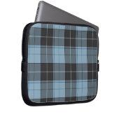 Einfaches Tartan-Muster in hellblau Laptopschutzhülle (Vorne Rechts)