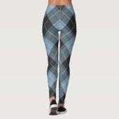 Einfaches Tartan-Muster in hellblau Leggings (Rückseite)