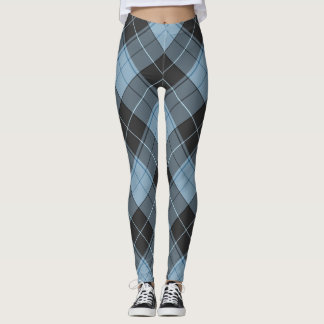 Einfaches Tartan-Muster in hellblau Leggings