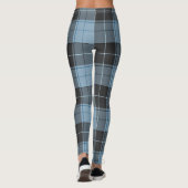 Einfaches Tartan-Muster in hellblau Leggings (Rückseite)