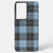 Einfaches Tartan-Muster in hellblau Samsung Galaxy Hülle (Rückseite)