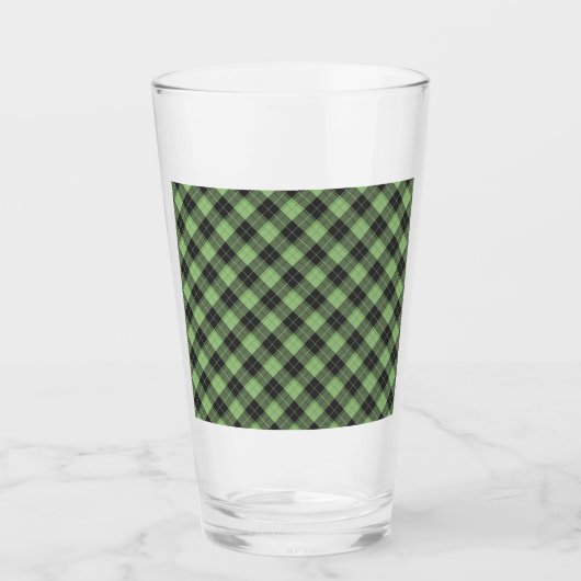 Einfaches Tartan-Muster in hellgrün Glas (Vorderseite)