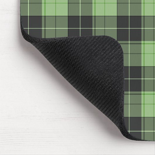 Einfaches Tartan-Muster in hellgrün Mousepad (Ecke)