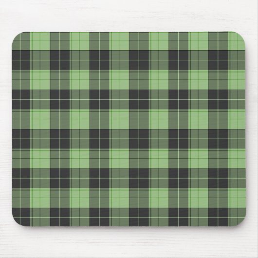 Einfaches Tartan-Muster in hellgrün Mousepad (Vorne)