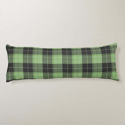 Einfaches Tartan-Muster in hellgrün Seitenschläferkissen (Rückseite)