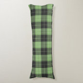 Einfaches Tartan-Muster in hellgrün Seitenschläferkissen (Vorderseite Vertikal)