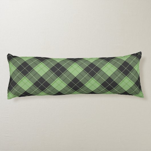 Einfaches Tartan-Muster in hellgrün Seitenschläferkissen (Rückseite)