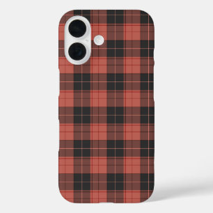 Einfaches Tartan-Muster in Rot iPhone 16 Hülle