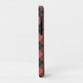 Einfaches Tartan-Muster in Rot Case-Mate iPhone Hülle (Hinten/Links)