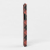 Einfaches Tartan-Muster in Rot Case-Mate iPhone Hülle (Hinten/Rechts)