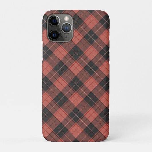 Einfaches Tartan-Muster in Rot Case-Mate iPhone Hülle (Rückseite)