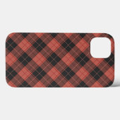Einfaches Tartan-Muster in Rot Case-Mate iPhone Hülle (Rückseite (Horizontal))