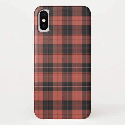 Einfaches Tartan-Muster in Rot Case-Mate iPhone Hülle (Rückseite)
