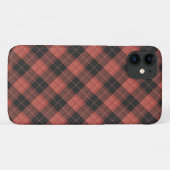 Einfaches Tartan-Muster in Rot Case-Mate iPhone Hülle (Rückseite (Horizontal))