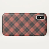 Einfaches Tartan-Muster in Rot Case-Mate iPhone Hülle (Rückseite (Horizontal))