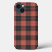 Einfaches Tartan-Muster in Rot Case-Mate iPhone Hülle (Rückseite)