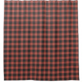Einfaches Tartan-Muster in Rot Duschvorhang (Vorderseite)