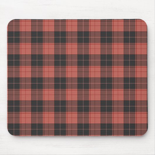 Einfaches Tartan-Muster in Rot Mousepad (Vorne)