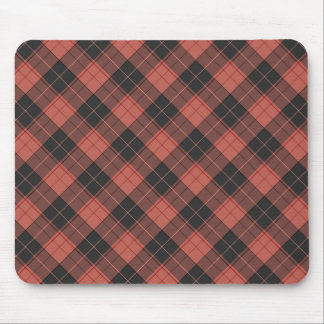 Einfaches Tartan-Muster in Rot Mousepad
