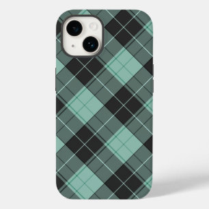 Einfaches Tartan-Muster in Türkis Case-Mate iPhon iPhone 14 Hülle