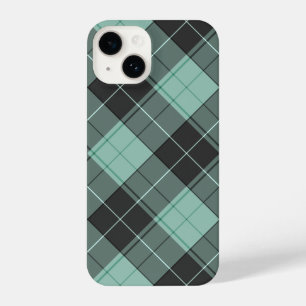 Einfaches Tartan-Muster in türkisfarbenem iPhone 1 14 Hülle