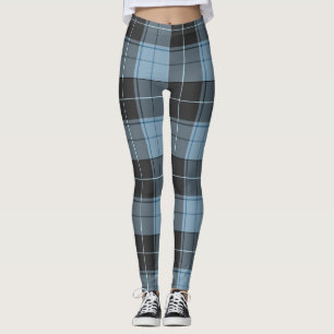 Einfaches Tartanmuster in Hellblau Leggings