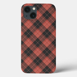 Einfaches Tartanmuster in Rot Case-Mate iPhone Hülle