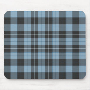 Einfaches Tartanmuster in Türkis Mousepad
