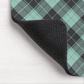 Einfaches Tartanmuster in Türkis Mousepad (Ecke)