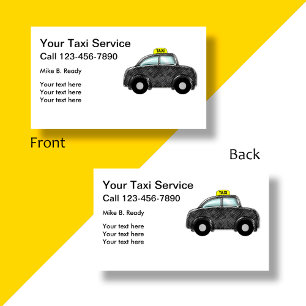 Einfaches Taxi oder Fahranteil Visitenkarte