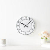 Einfaches Teddybär-Kinderzimmer Runde Wanduhr (Zuhause)