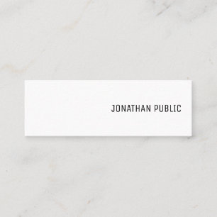 Einfaches Template Modern Elegant Minimalistisch T Mini Visitenkarte