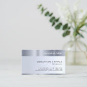 Einfaches Template Silver erstellen Sie Ihre eigen Visitenkarte (Stehend Vorderseite)