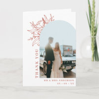 Einfaches Terracotta-Foto mit Blumenmuster