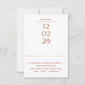 Einfaches Terracotta Special RSVP Karte (Vorderseite)