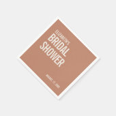 Einfaches Terrakotta-Typografie-Brautparty Serviette (Ecke)