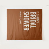 Einfaches Terrakotta-Typografie-Brautparty Wandteppich (Vorderseite (Horizontal))