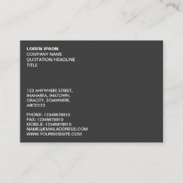 Einfaches Text 02 - Grau Visitenkarte