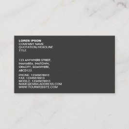 Einfaches Text 02 - Grau Visitenkarte