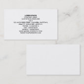 Einfaches Text 03 - Weiß Visitenkarte (Vorne/Hinten)