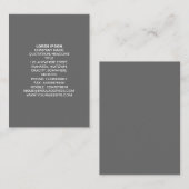 Einfaches Text 04 - grau Visitenkarte (Vorne/Hinten)