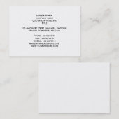 Einfaches Text 05 - Weiß Visitenkarte (Vorne/Hinten)