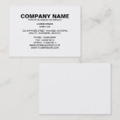 Einfaches Text 06 - Weiß Visitenkarte (Vorne/Hinten)