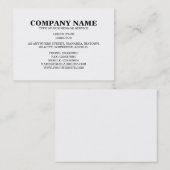 Einfaches Text 06a - Weiß Visitenkarte (Vorne/Hinten)